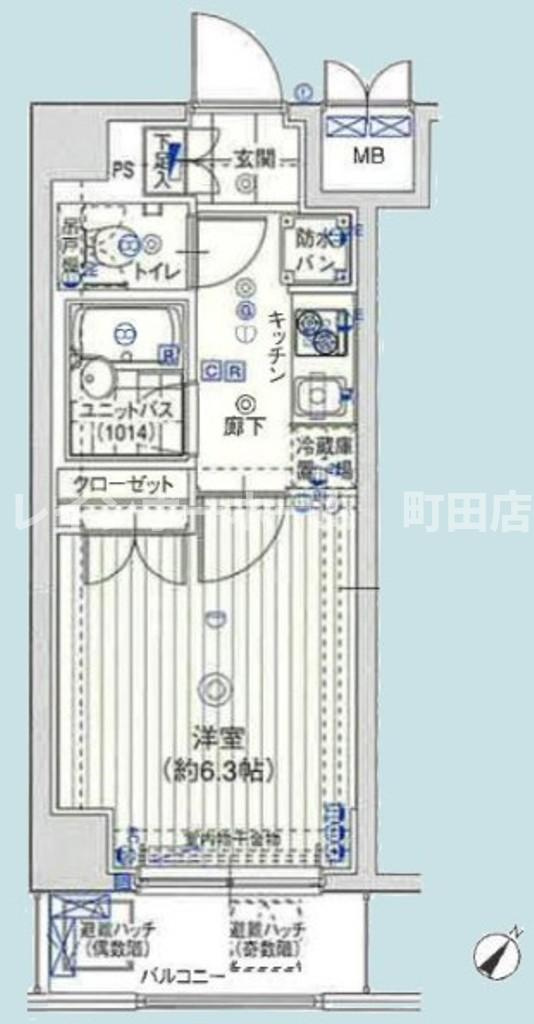 ヴェルステージ町田駅前※初期費用分割後払いサービス利用可能物件の間取り
