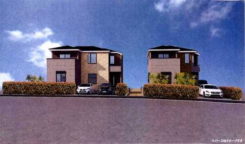 鎌倉市梶原2期　新築戸建全2棟　1号棟の外観パース