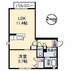 【間取り】 | シャーメゾンフェリス　弐番館