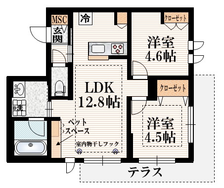 ルクステラスの間取り