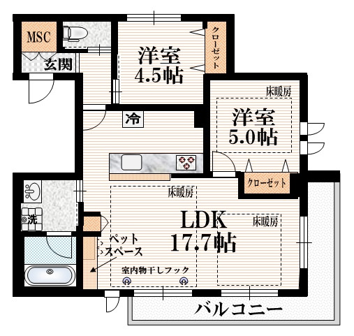 ルクステラスの間取り