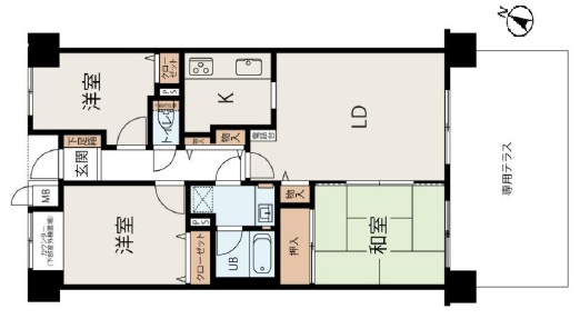 【間取り】 | 魚崎南パークホームズ弐番館
