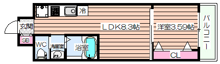 【間取り】 | Monotone弁天町