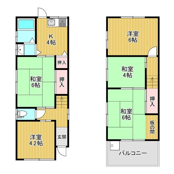 新家2丁目貸家の間取り