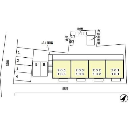 モナリエ中川の区画図