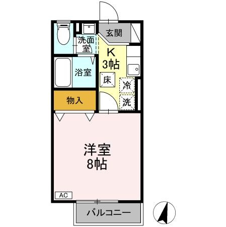 セジュール開沖の間取り
