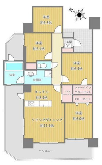 【間取り】 | レクセルプラザ若葉