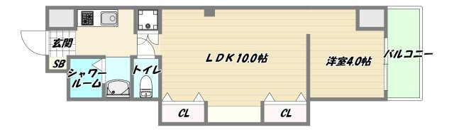 大阪市淀川区西中島６丁目の賃貸マンションの間取り