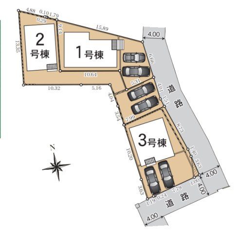 【区画図】 | 岡崎市若松町字大廻32-1『仲介料無料』新築戸建て | 3号棟