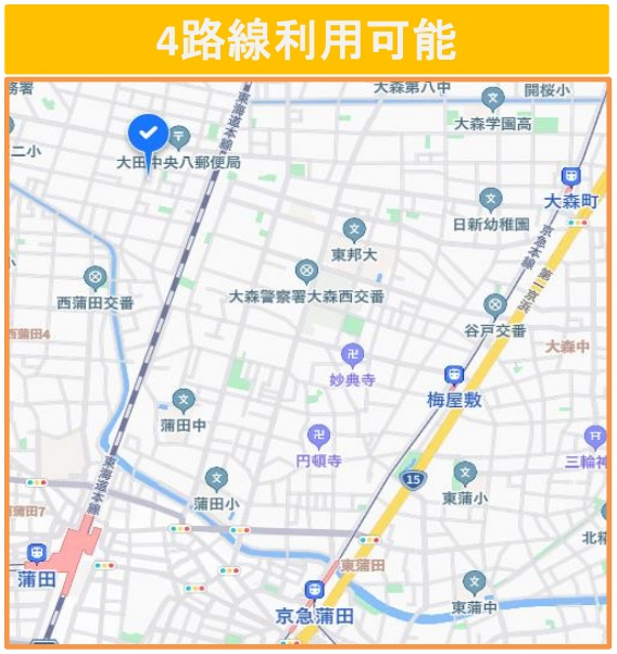 エスペリア蒲田の地図