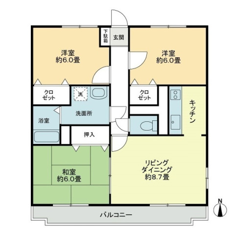キャメル三条２１の間取り|間取図