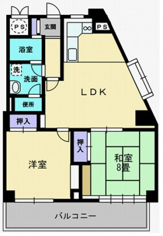 第３３ビルの間取り|間取図