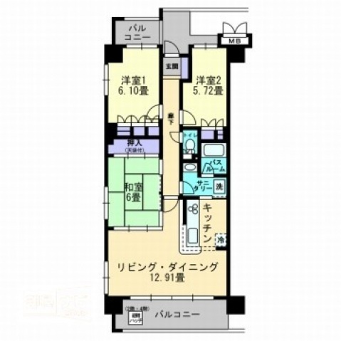 アルファステイツ今里公園の間取り|間取図