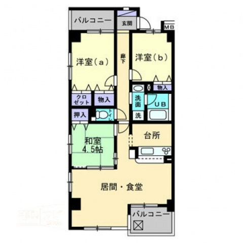 ＳＱｕａｒｅ今里の間取り|間取図