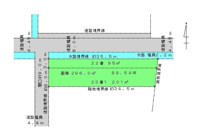 岐阜市南鶉２丁目の土地図