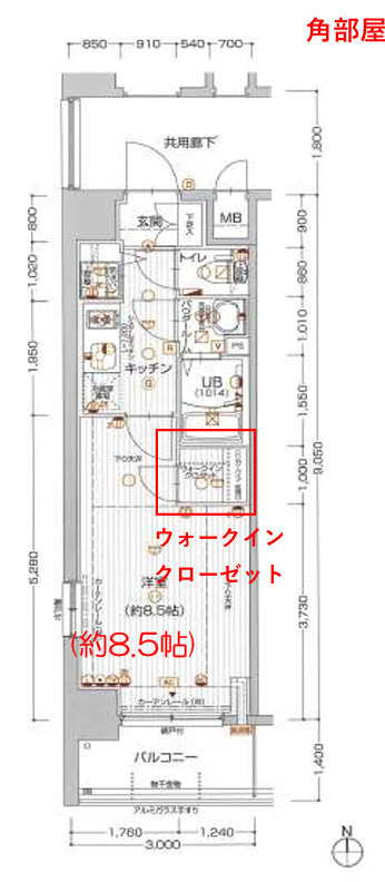 エスプレイス京都RAKUNANの間取り