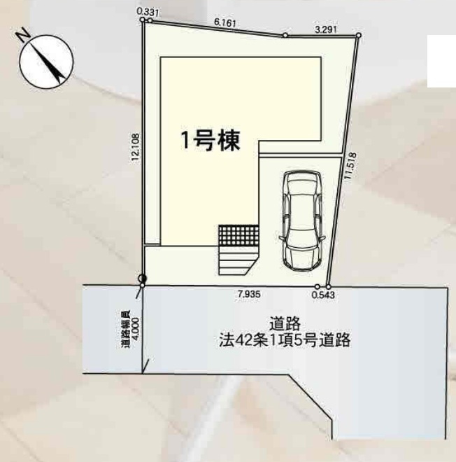上尾市地頭方　第3　新築一戸建て　クレイドルガーデン　01の区画図|1号棟