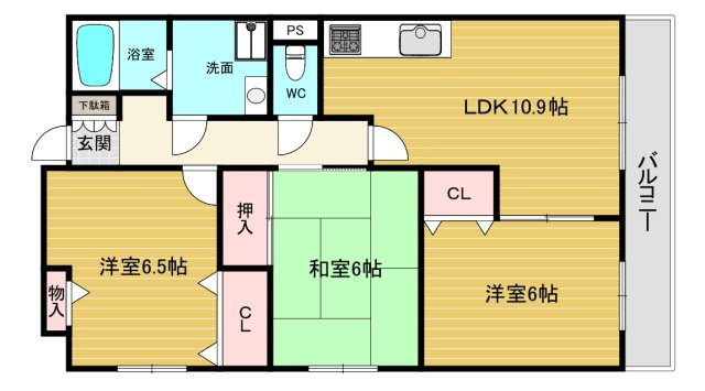 【間取り】 | グランツＯＫＡＭＯＴＯⅦ