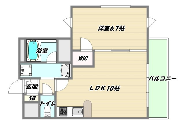 大阪市淀川区西三国４丁目の賃貸マンションの間取り