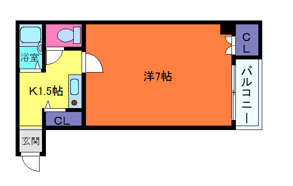 ブロスコート住吉の間取り