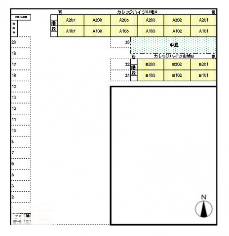 カレッジハイツ山地|案内図