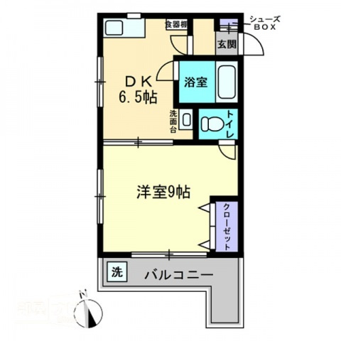 宮脇第８マンションの間取り|間取図