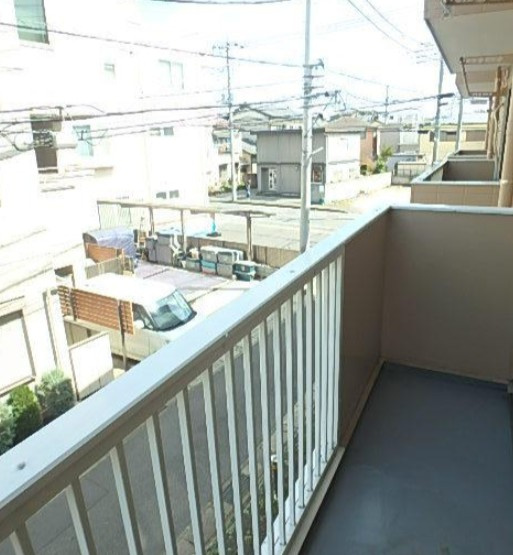 松戸市上本郷の賃貸マンションのバルコニー
