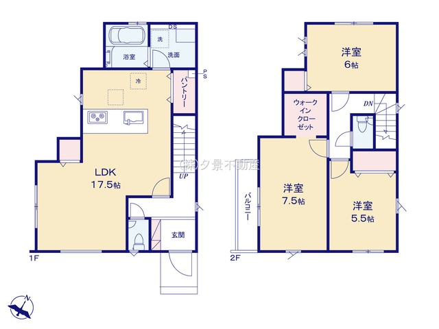 《仲介手数料無料》大宮区天沼町２丁目962新築一戸建てグラファーレの間取り