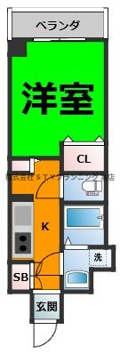 仲介手数料0円！！プリフェラブル栄の間取り