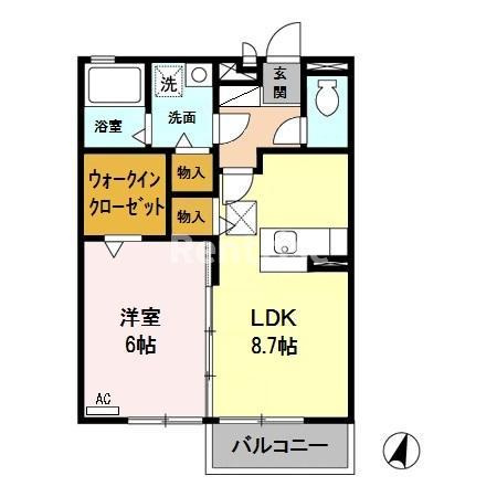一宮市今伊勢町本神戸字四ツ割のアパートの間取り