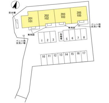 ウィット垂水2【車庫付】の区画図