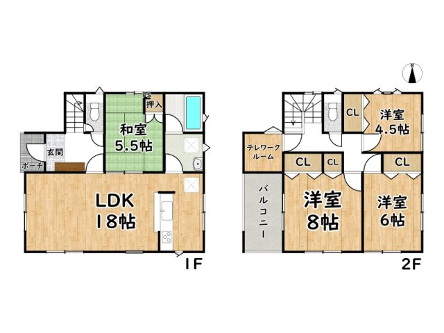 姫路市下手野5丁目/中古戸建の間取り