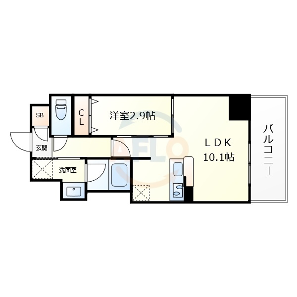 アヴェニール中崎　扇町小学校区の間取り|アヴェニール中崎　間取り