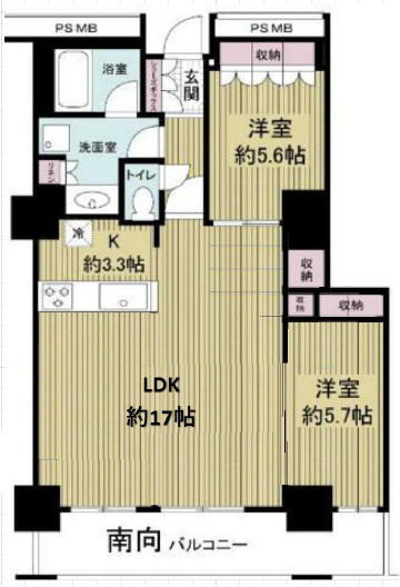 【間取り】 | 阿波座ライズタワーズフラッグ46