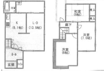広陵町6丁目戸建の間取り