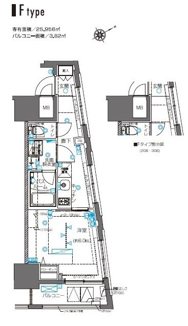 新品家具付きマンション宮川町1(KaGood神奈川)の間取り|※間取りと異なる場合は現状を優先します。