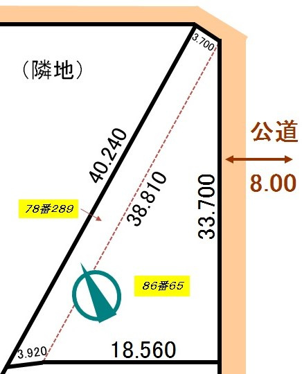 【土地図】 | 興津5丁目78-289，86-65売地
