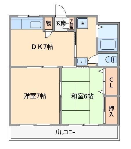 グリーンヒル夏見Ⅲの間取り