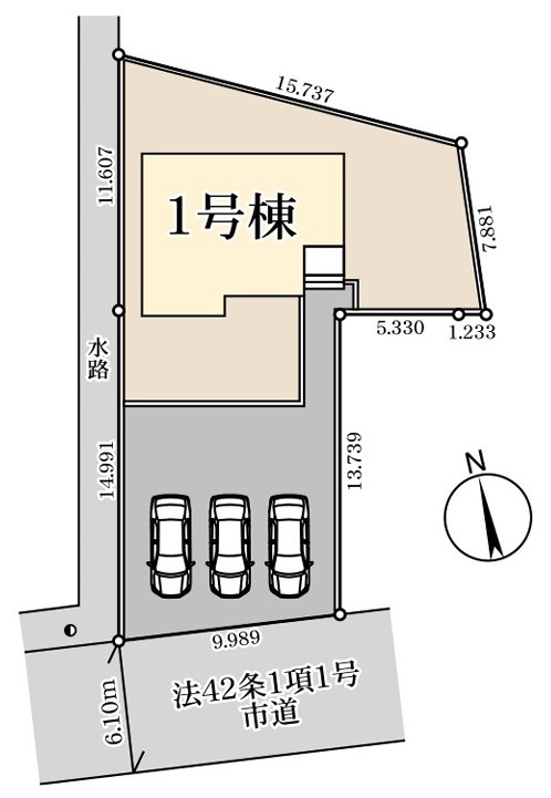 Livele Garden.S　羽生藤井上組の区画図|図面と現況が異なる場合、現況を優先とします。