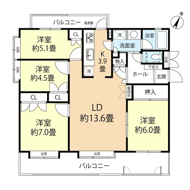 西新パークマンションの間取り