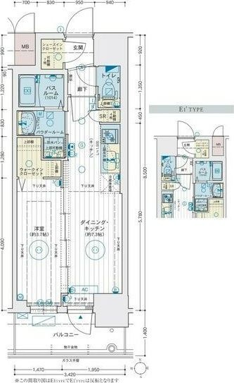 エステムコート名古屋　TWIN　EASTの間取り