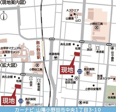 【地図】 | クレイドルガーデン山陽小野田市中央 第2（1号棟）