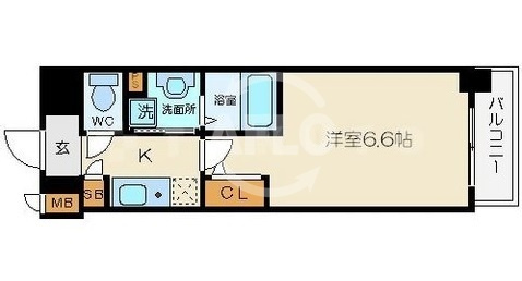 クリスタルブライト谷町の間取り|クリスタルブライト谷町　間取