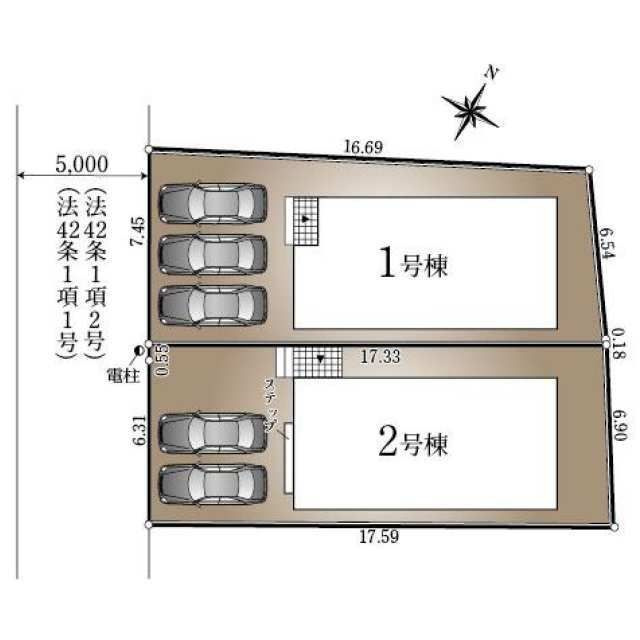 戸建 清瀬市下清戸１丁目の区画図