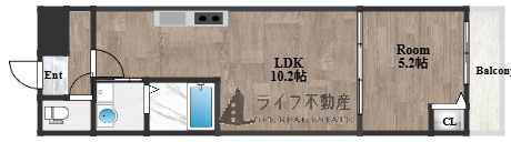 フジパレス東花園駅北1番館の間取り