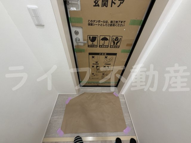 フジパレス東花園駅北1番館の玄関|ゆったりとした玄関です