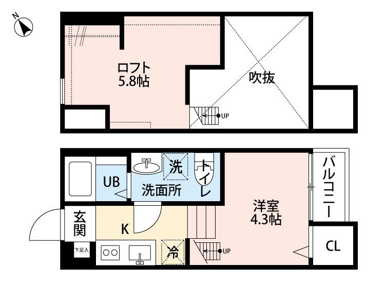 La flore（ラ フロール）の間取り