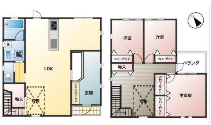 姫路市御国野町深志野　中古戸建の間取り|3LDKです。