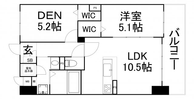 【間取り】 | メゾンクラウン鷺洲
