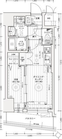 エステムコート名古屋上前津の間取り